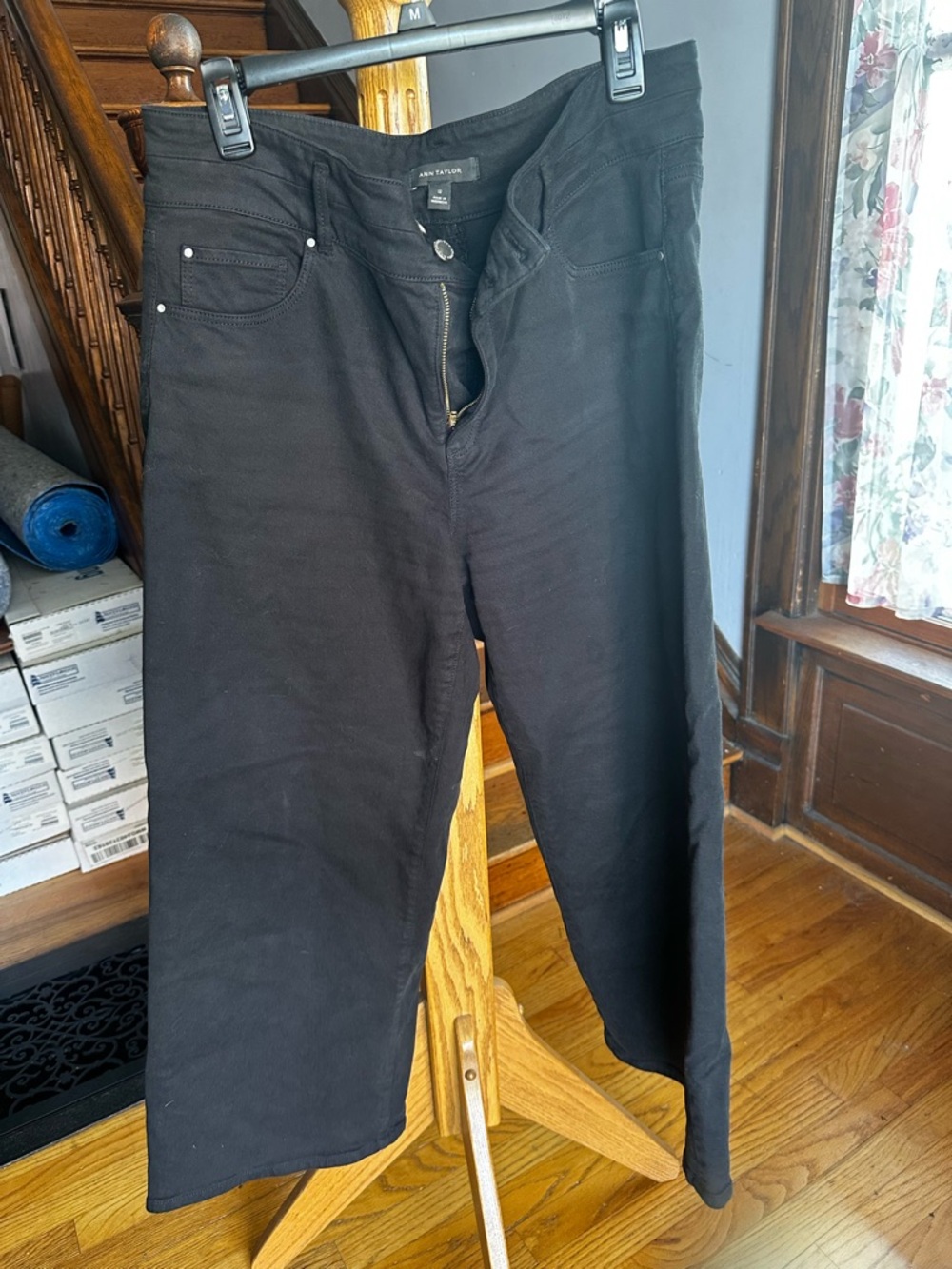 Ann Taylor Black Wide-Leg Pants